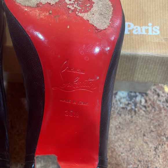 Christian Louboutin, size 9.5 / 39.5, black leather shoe 100% Authentic!!! - Picture 9 of 9